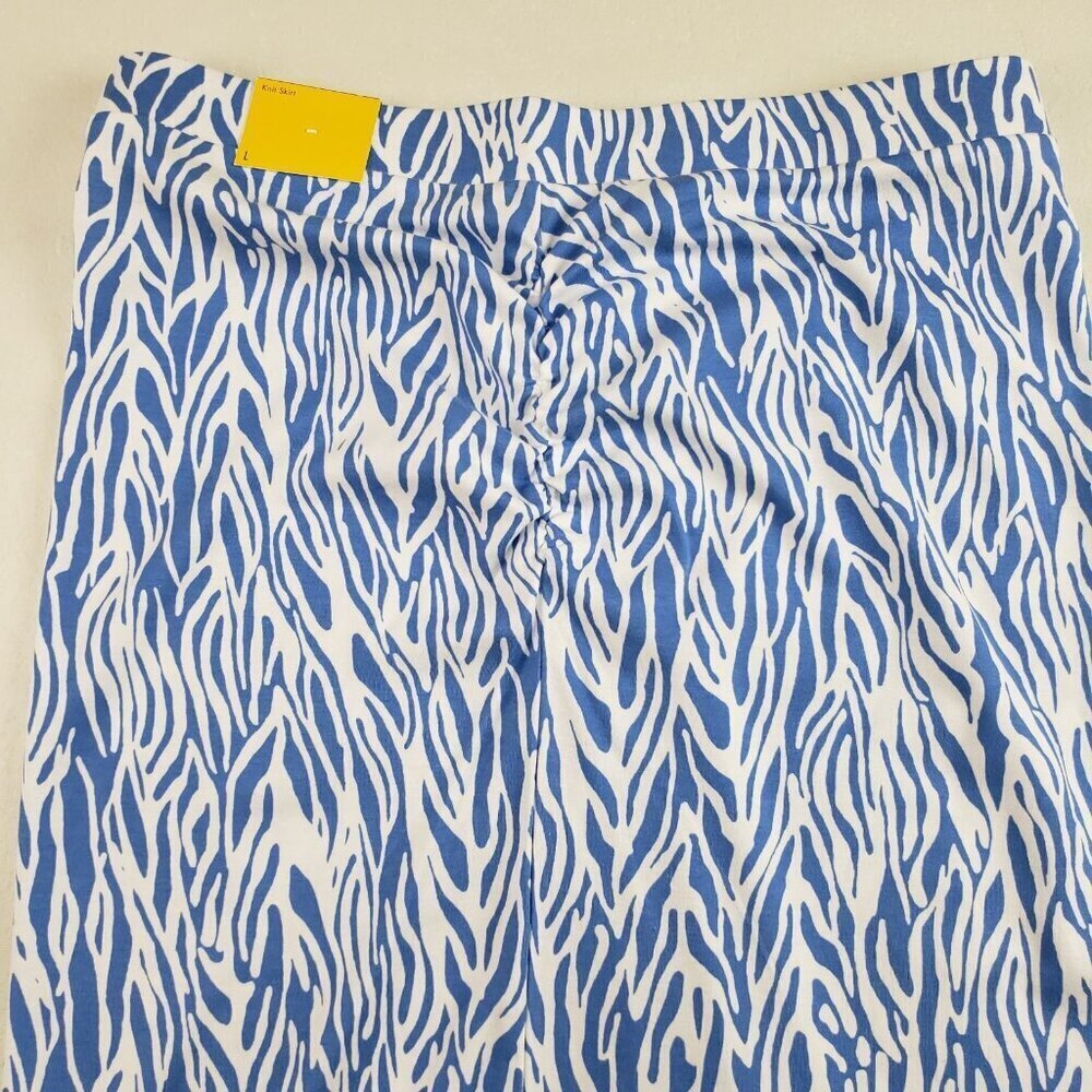 DVF x Target A Line Skirt Womens Large Blue Knit Midi Diane Von Furstenberg NEW - Picture 11 of 14